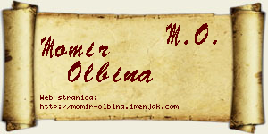 Momir Olbina vizit kartica